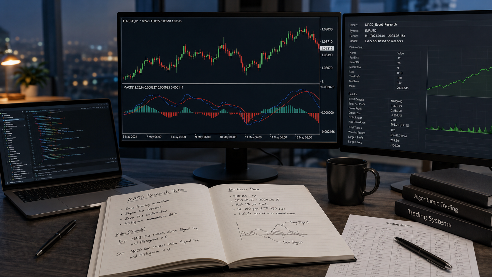 MACD MT5 robot research and trading system analysis